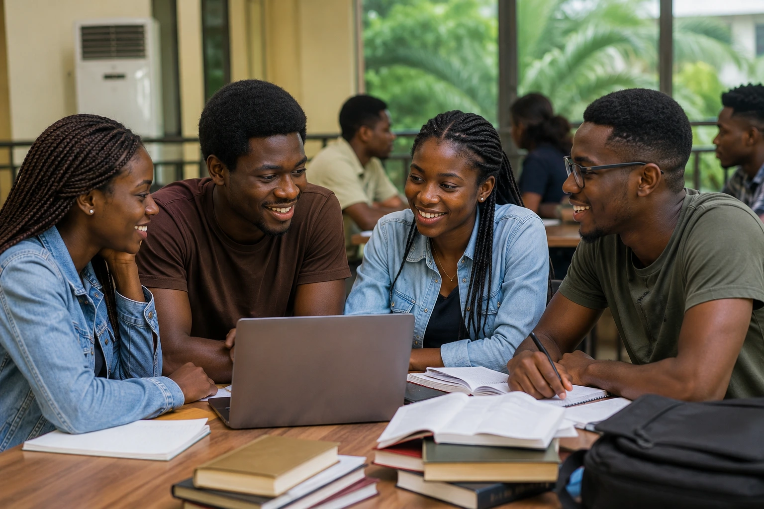 Nigerian students in a tertiary institution